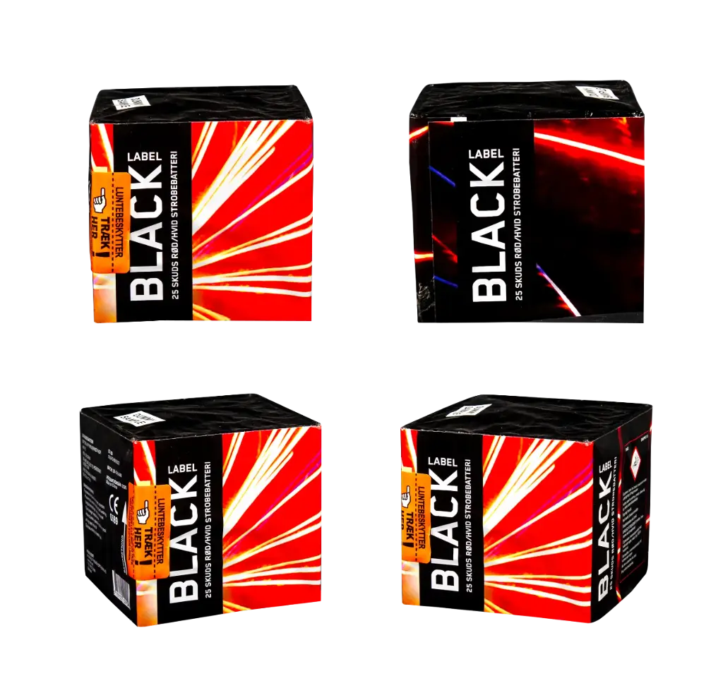  25 farverige skud i 20 mm rør