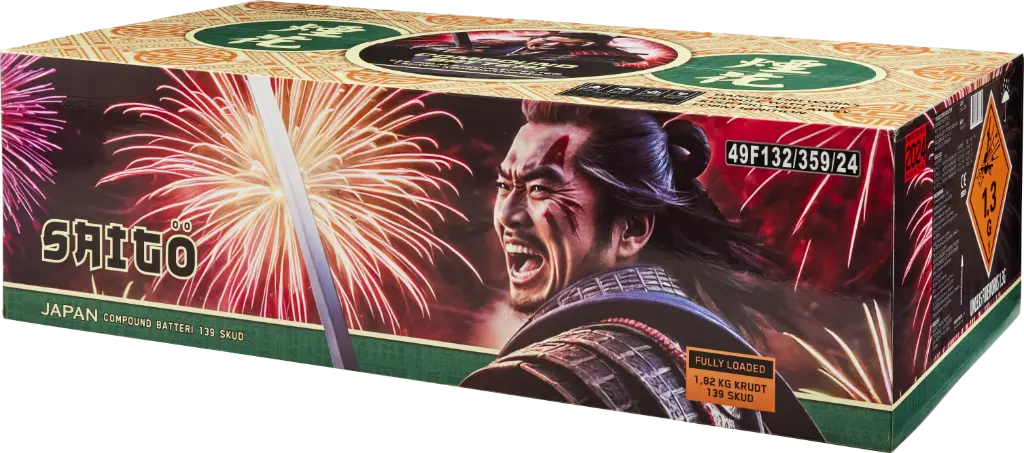 JK139 SAIGÖ – Compoundbatteri med 139 vilde skud, 1,8 kg NEM
